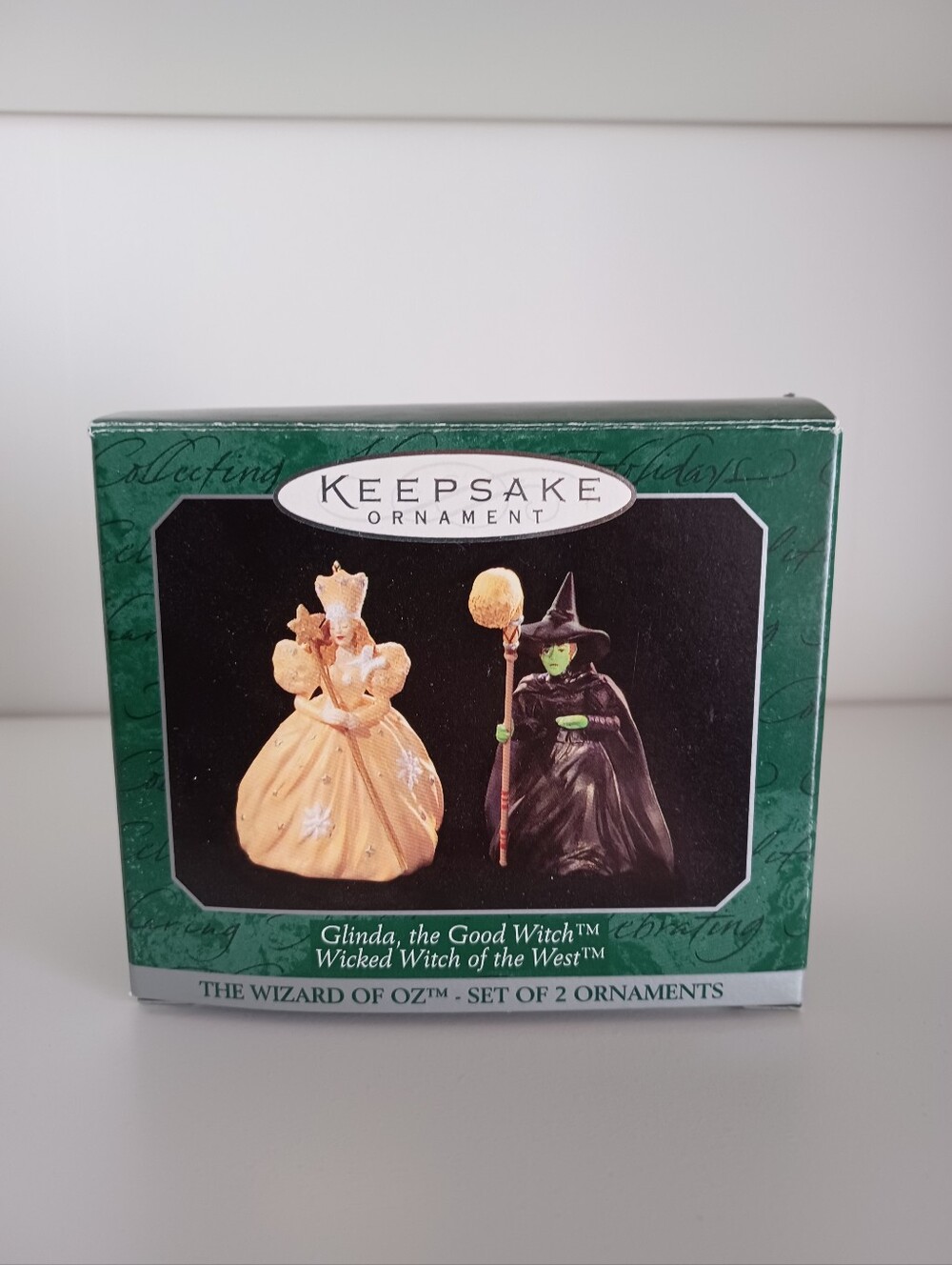 Vintage Wizard Of Oz Glinda And The Wicked Witch Of The West Keepsake Ornaments